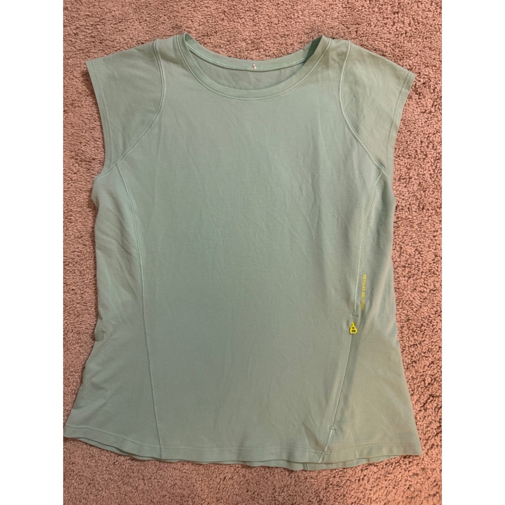 Lululemon Mint‎ Green Detours Welcome Mesh Performance Tank Top Sleeveless Sz 6